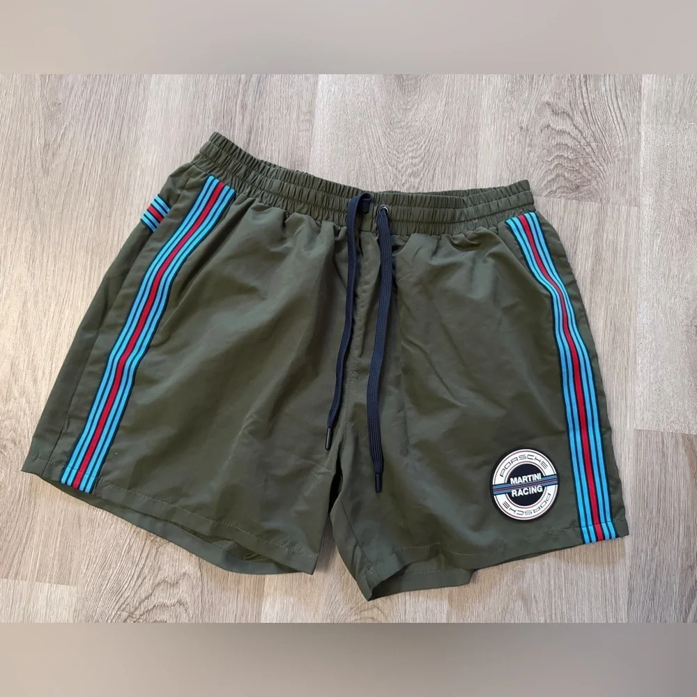 NWT Porsche Design Green and Blue Men's Athletic Shorts Size S